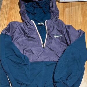 Nike Two-Tone Hooded Jacket in Purple and Navy